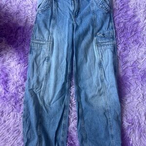 Abercrombie Kids Light Blue Cargo Jeans